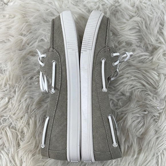 ROCK & CANDY Duffy Gray Canvas Boat Slip On Loafers Shoes Size 11 NEW - Picture 8 of 11